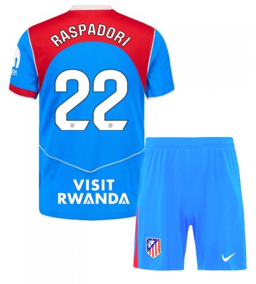 Atletico Madrid Giacomo Raspadori #22 Tredjeställ Barn 2025-26 Kortärmad (+ Korta byxor)